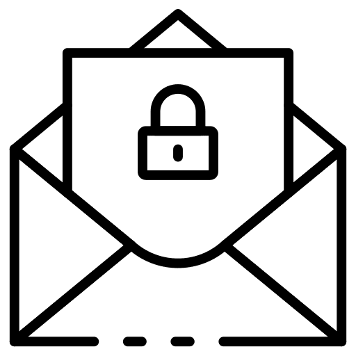 Email confidential lock security icon