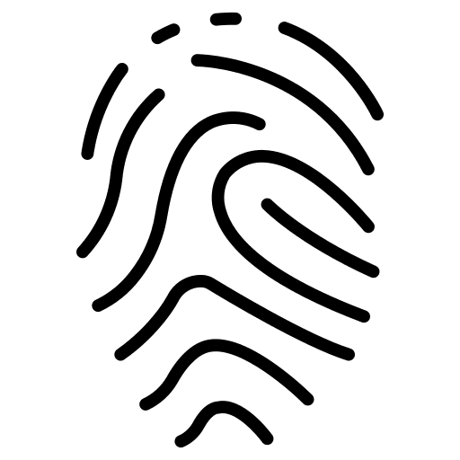 Fingerprint security touch id detective icon