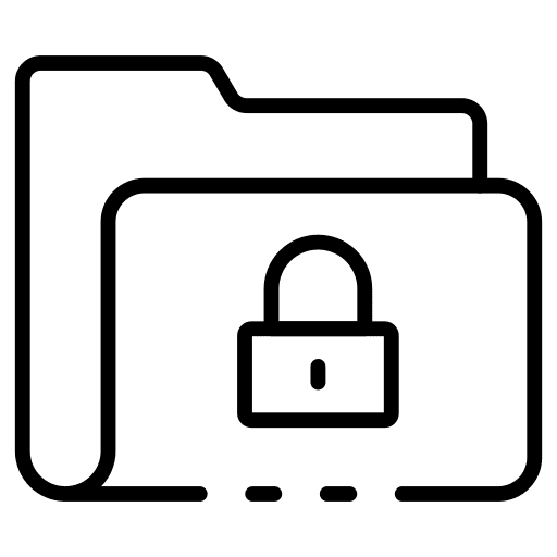 Folder files and folders restricted folder icon