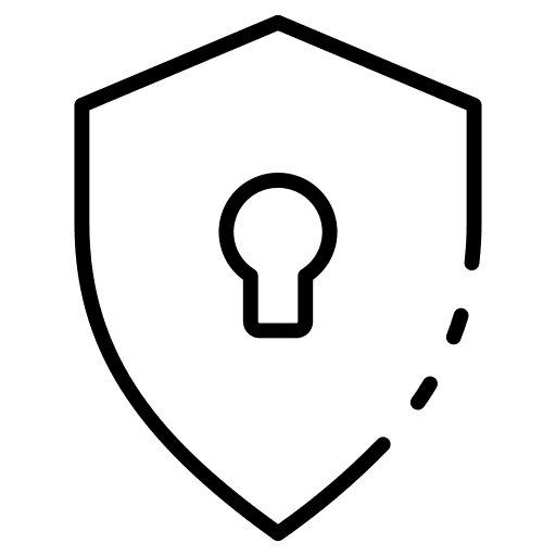 Shield secure safety shield icon