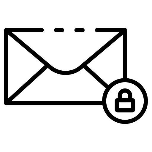 Email confidential communications lock icon