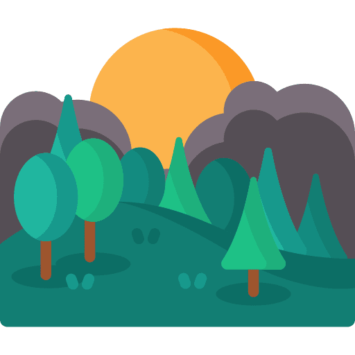 Forest woodland landscape forest icon