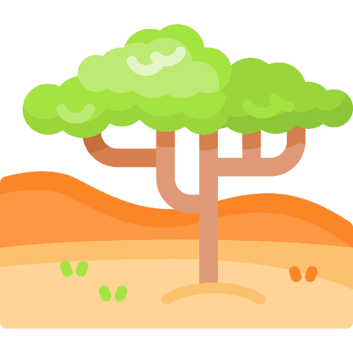 Savannah landscape gardening scenery icon