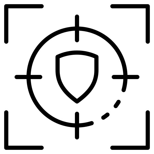 Shield security guard target icon