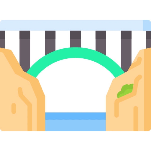 Bridge water structure river icon