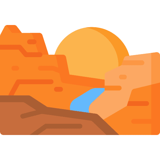 Canyon dunes canyon nature icon