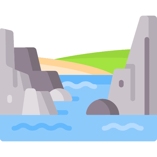 Cliff cliff scenery ocean icon