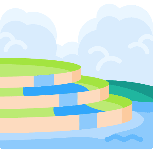 Terrace landscape nature beach icon