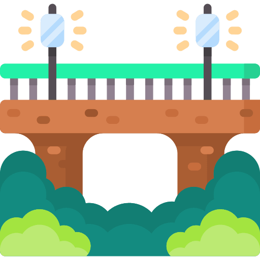 Bridge architecture and city structure bridge icon