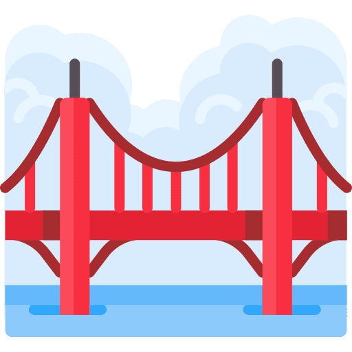 Bridge buildings road bridge icon