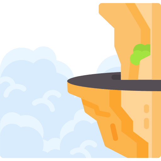 Cliff landscape cliff rocks icon