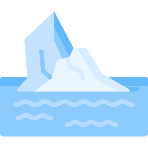 Iceberg nature melting ice icon