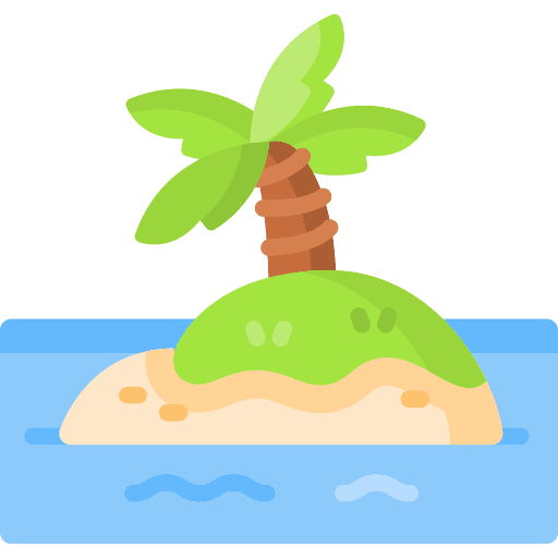 Island summer sun vacation icon