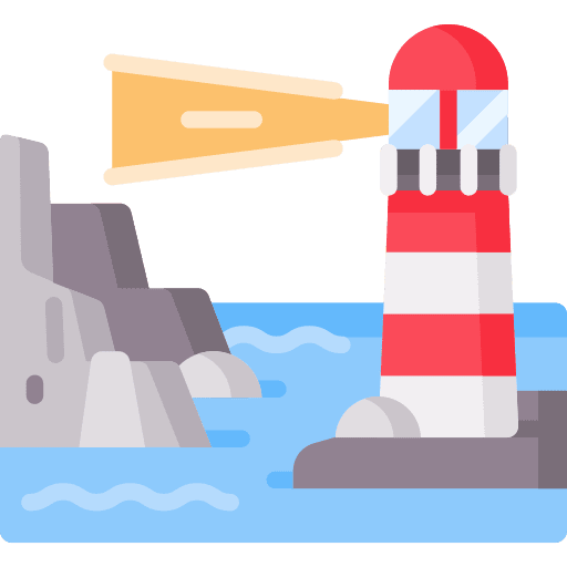 Lighthouse sea security buildings icon