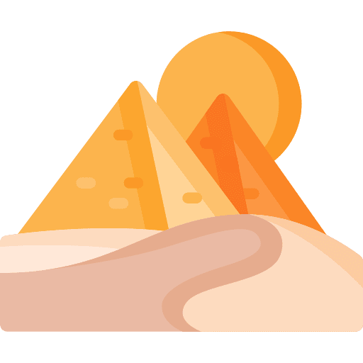 Pyramids landmark landscape architecture and city icon