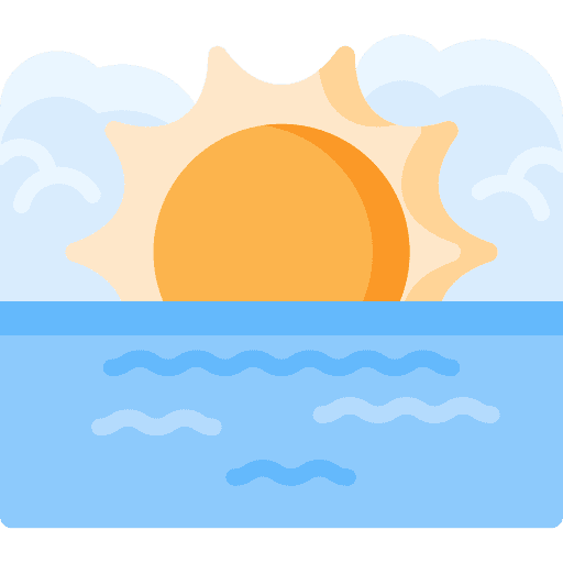 Sunrise nature weather landscape icon
