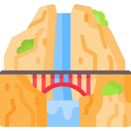 Waterfall mountain waterfall scenery icon