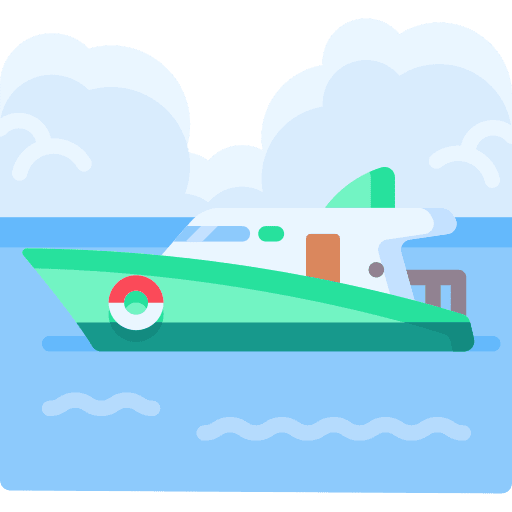 Yatch boat sea ocean icon