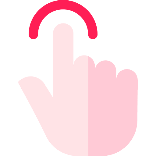 Press gesture click finger icon