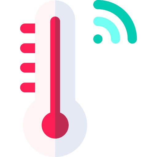 Thermostat electronics smart home technology icon