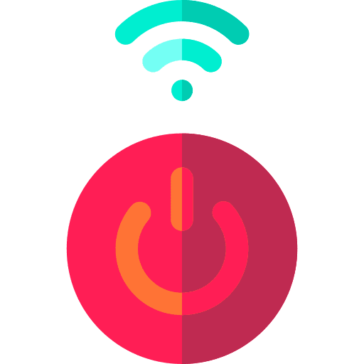 Turn off wifi signal smart house power button icon