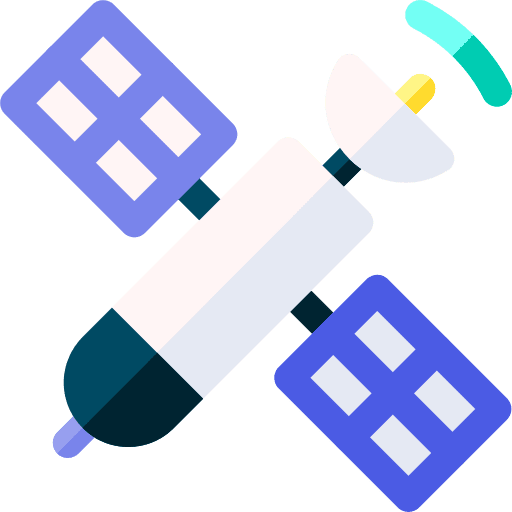 Satellite communication satellite connection icon