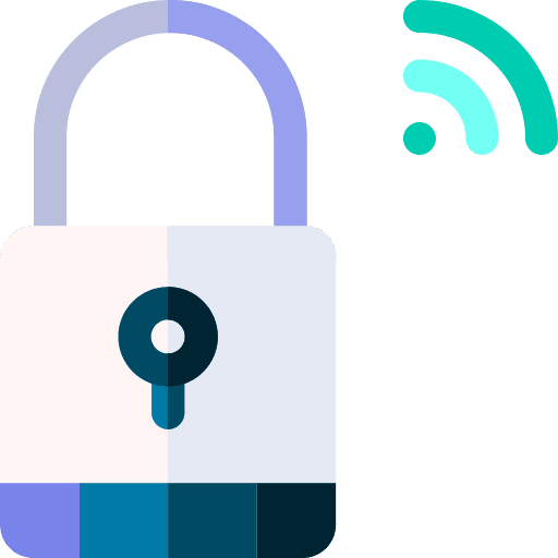 Smart lock padlock home automation smart house icon