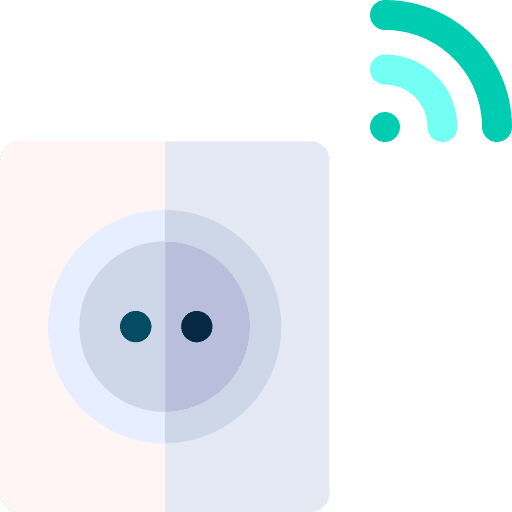 Smart plug wifi signal home automation electronics icon