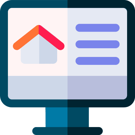 Computer monitor computer smart home icon