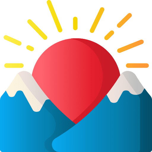 Hatsuhinode sun mountain landscape icon