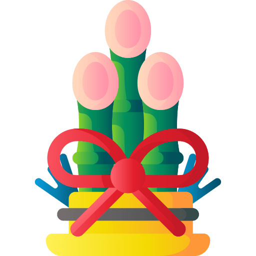 Kadomatsu ornament new year bamboo icon