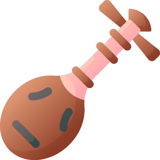 Biwa asian string instrument musical instrument icon