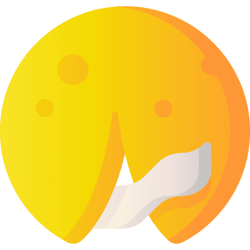 Fortune cookie biscuit baker cracker icon