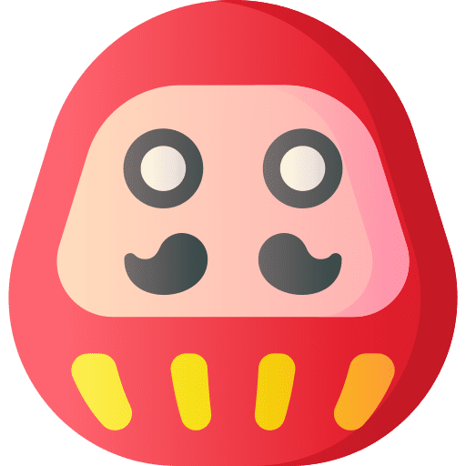 Daruma karate judo japan icon