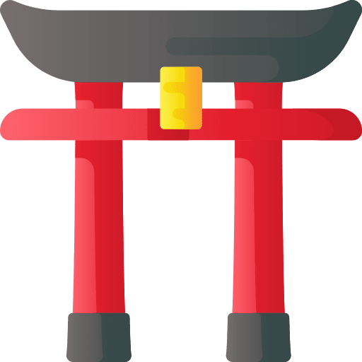 Torii gate asia architecture and city shinto icon