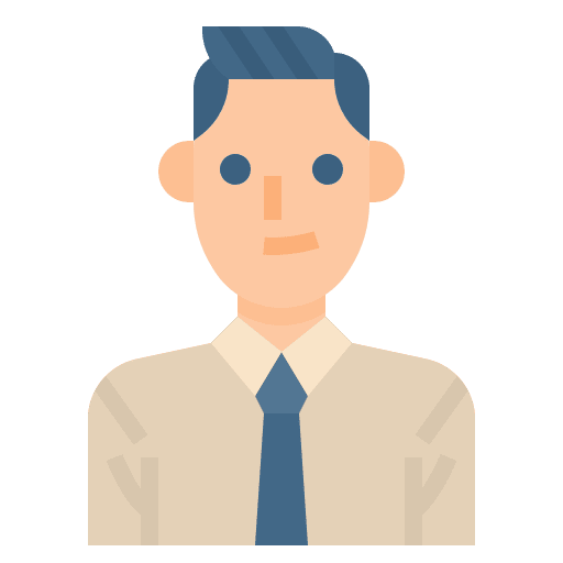 Businessman employee business and finance worker icon