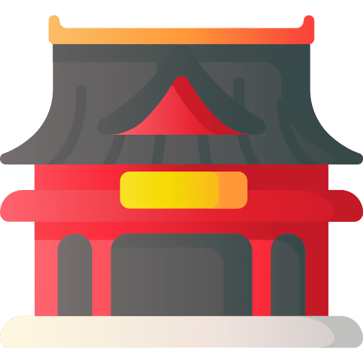 Pagoda architecture and city buddhism pagoda icon
