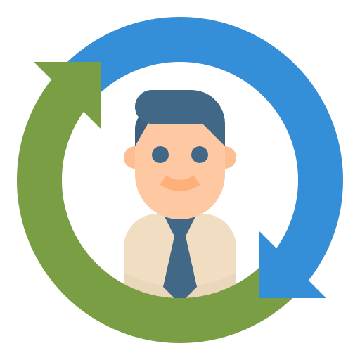 Turnover customer turnover behaviour icon