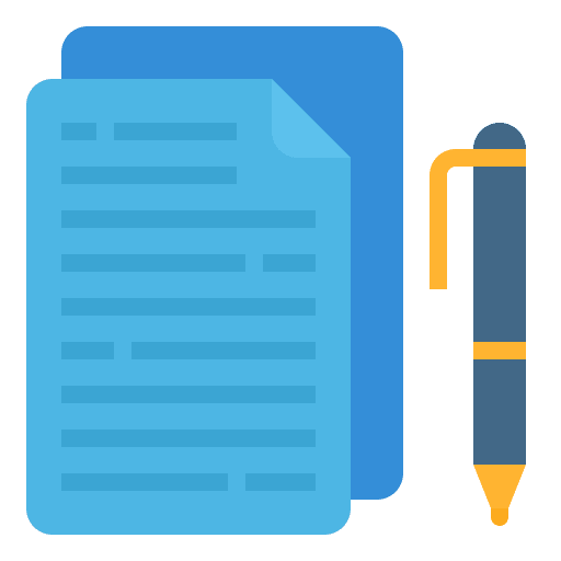 Document pen archive document icon