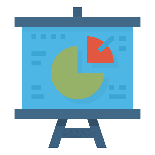 Presentation stats report presentation icon