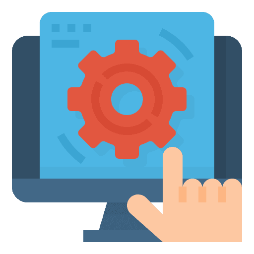 Settings monitor settings screen icon