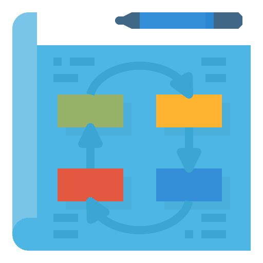 Flowchart business and finance chart flowchart icon