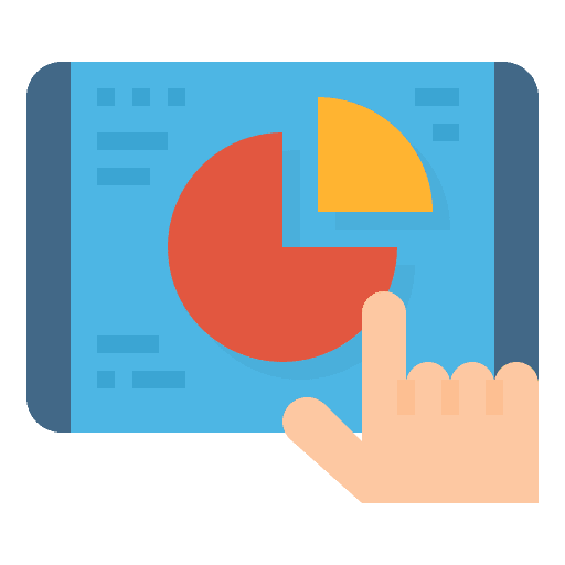 Pie chart strategy business and finance accounting icon