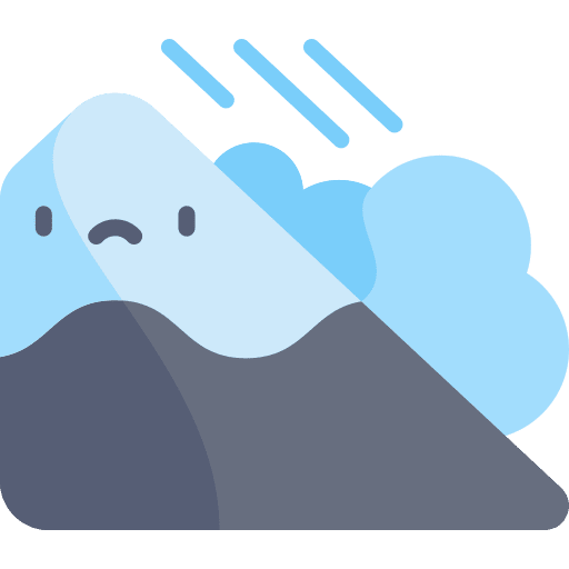 Avalanche winter avalanche natural disaster icon