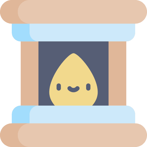 Fireplace fireplace cold warm icon