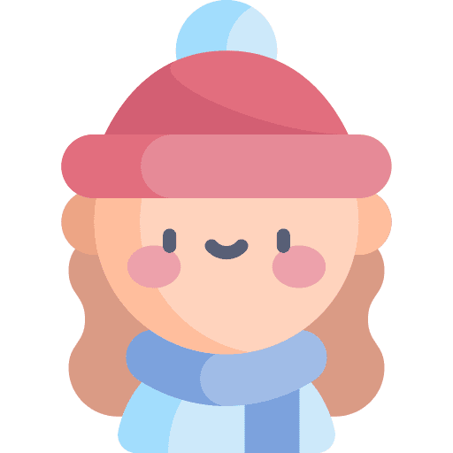 Girl scarf avatar winter clothes icon