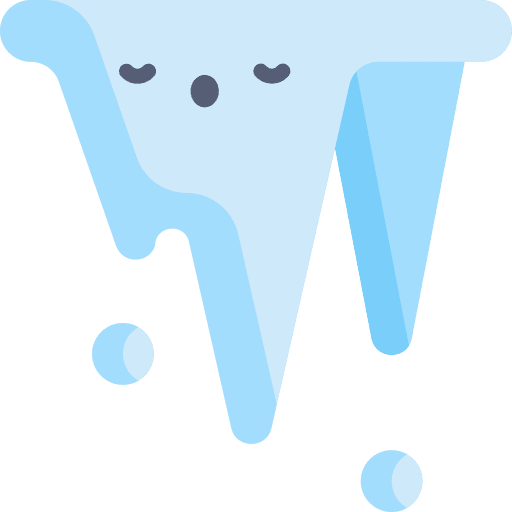 Icicle cold winter icicle icon