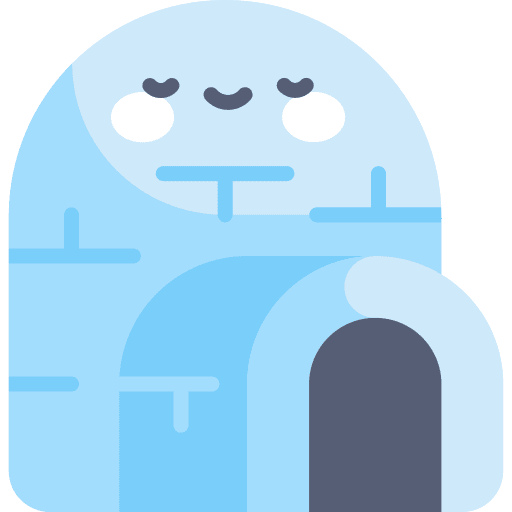 Igloo cold home snow icon