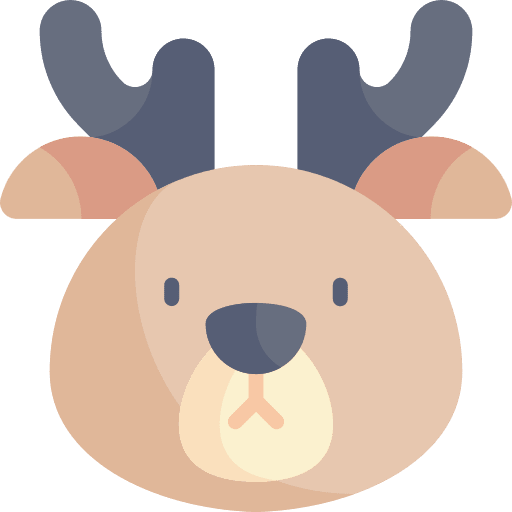 Reindeer deer antlers animals icon