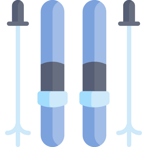 Ski ski ski poles mountain sports icon